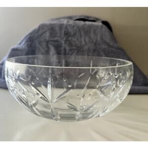 Large Tiffany & Co Crystal Bowl 9" Diameter Like New Excellent Condition Rare